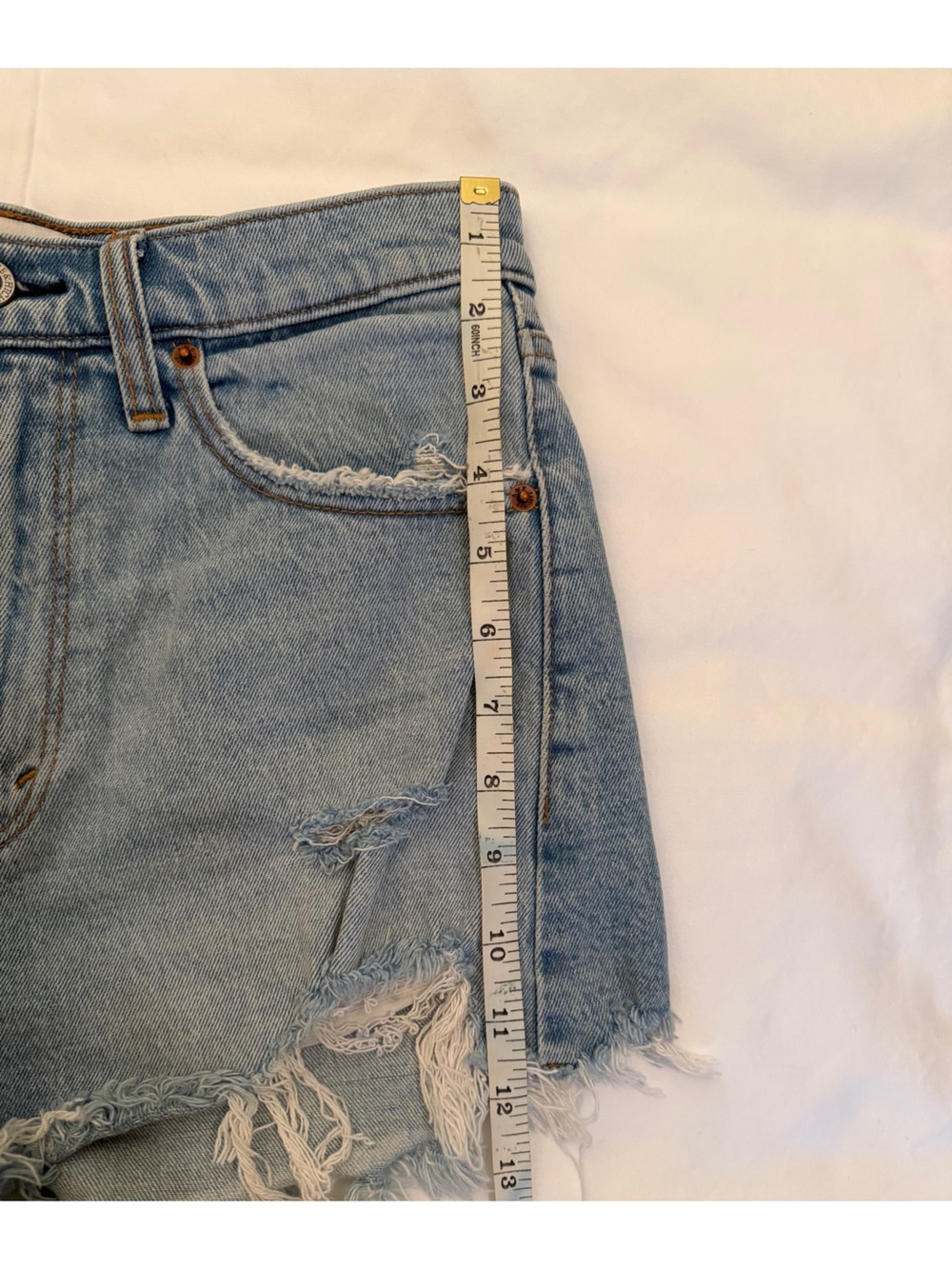 Abercrombie High Rise Mom Shorts Denim Shorts Size 27 or 4 - Picture 5 of 6